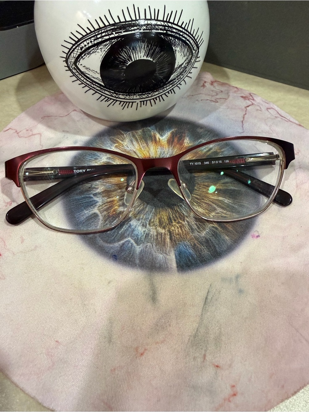 Tory Burch Deep Burgundy slight Cat-Eye Frames